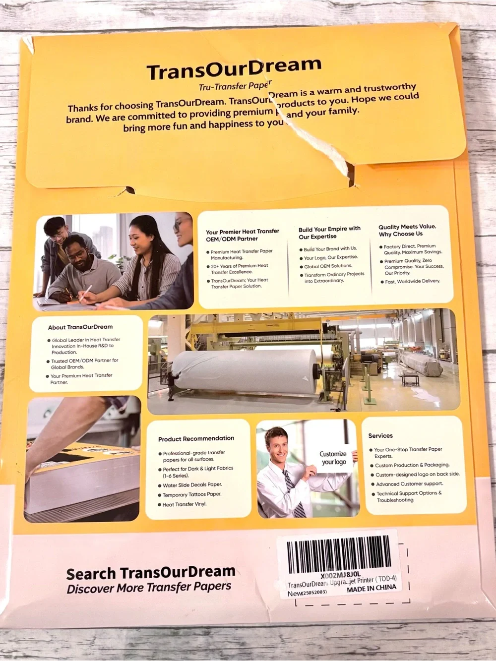 TransOurDream Tru-Heat Transfer Paper Light 2.0 - 20 Sheets